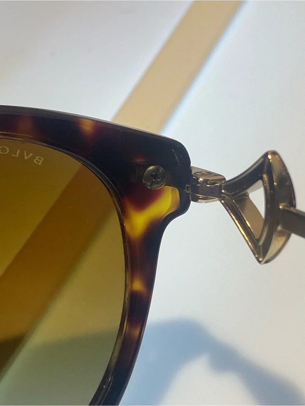 Bvlgari Tortoiseshell cat eye Sunglasses with Dark Havana Gradient Lenses GUC